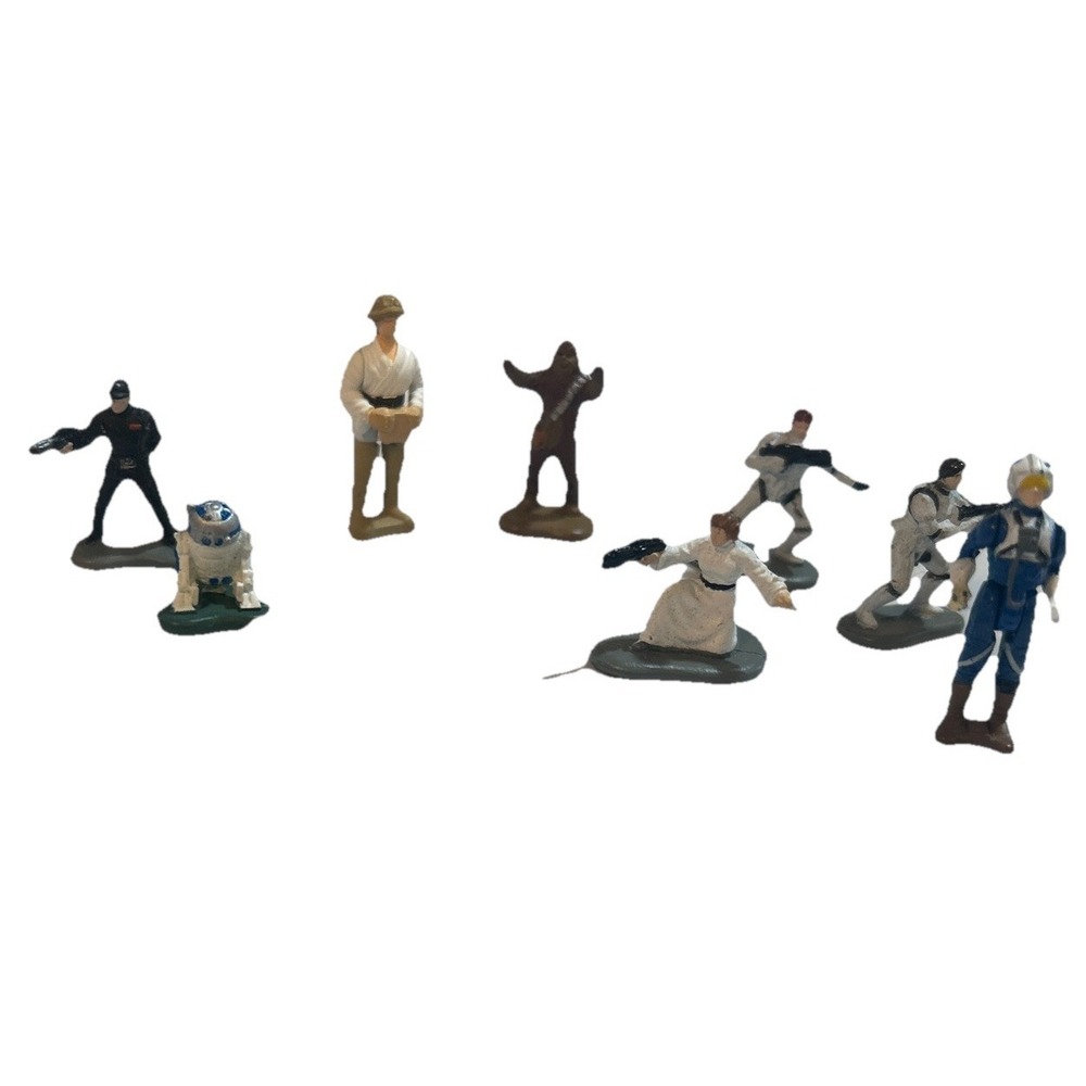 1996‎ VTG star wars Lot Micro Machines Star Wars Figures rare Leah Luke R2d2 Han